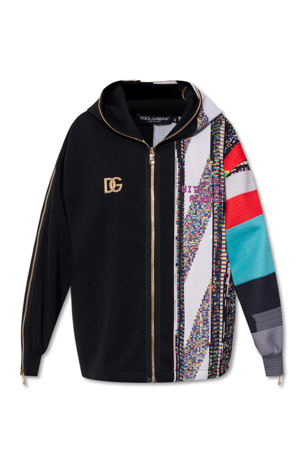 パーカー・フーディ Dolce & Gabbana SWEATSHIRT WITH LEOPARD PRINT Hoodie with leopard-print Crespo and tag in Print for Men